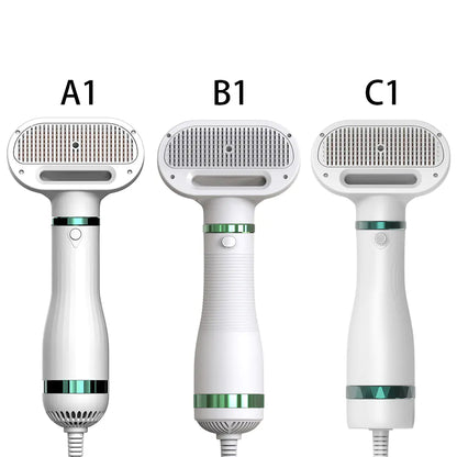 2-in-1 Pet Grooming Dryer and De-shedding Brush